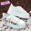 nicolelee ニコールリー TS23106 WHITE ファッションチャームスニーカー 靴 レースアップ チャーム スニーカー レディース 鞄 大容量 高見え ヴィーガンレザー デザインバッグ 個性的 アメリカブランド 20代 30代 40代 50代 60代(4)