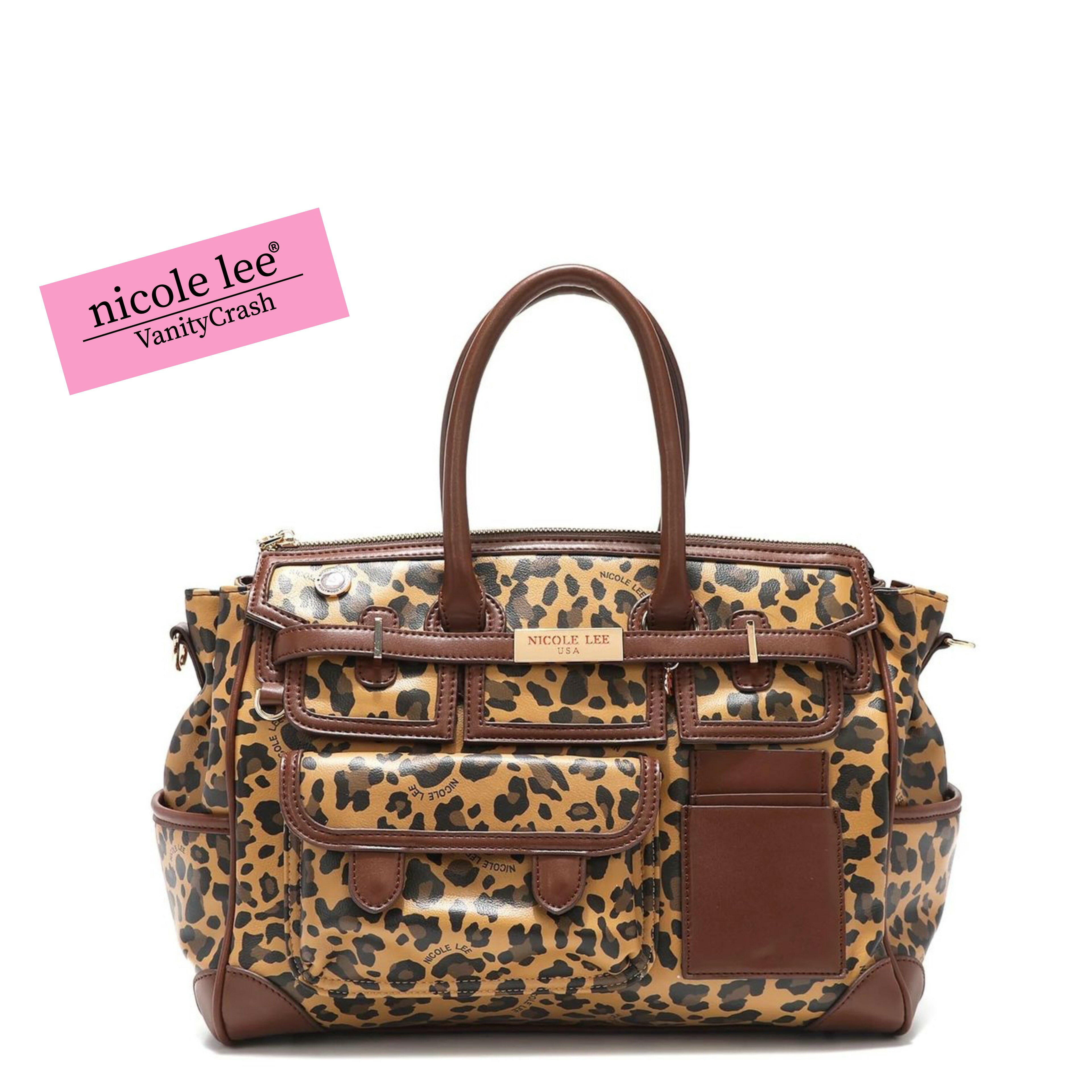 ニコールリー nicolelee ニコールリー L16644 LEOPARD サッチェルバッグ ボストンバッグ トートバッグ 豹柄 レオパード柄 レディース バッグ 鞄 大容量 高見え ヴィーガンレザー デザインバッグ 個性的 アメリカブランド 20代 30代 40代 50代 60代