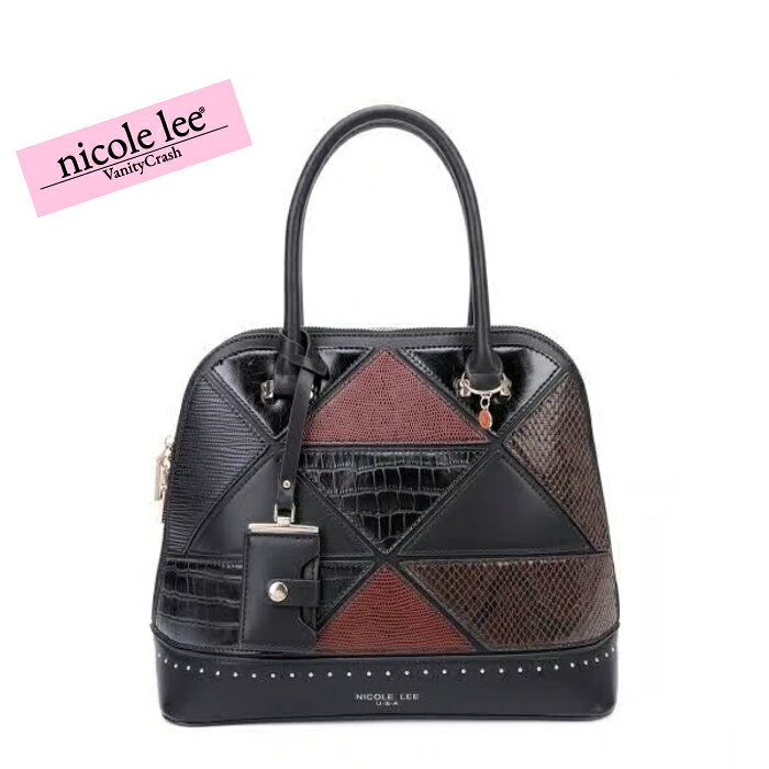 樂天商城 - nicolelee ニコールリー PHI15032 BLACK 半円型ボストンバッグ ハンドバッグ ショルダーバッグ トートバッグ 秋冬 クラッシック 鞄 仕事 大容量 高見え ヴィーガンレザー デザインバッグ 個性的 アメリカブランド 20代 30代 40代 50代 60代