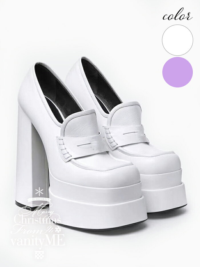 サンタ コスプレ サンタコス クリスマス 衣装ローファーブーツ [ホワイト・ラベンダー] (36・38サイズ)..