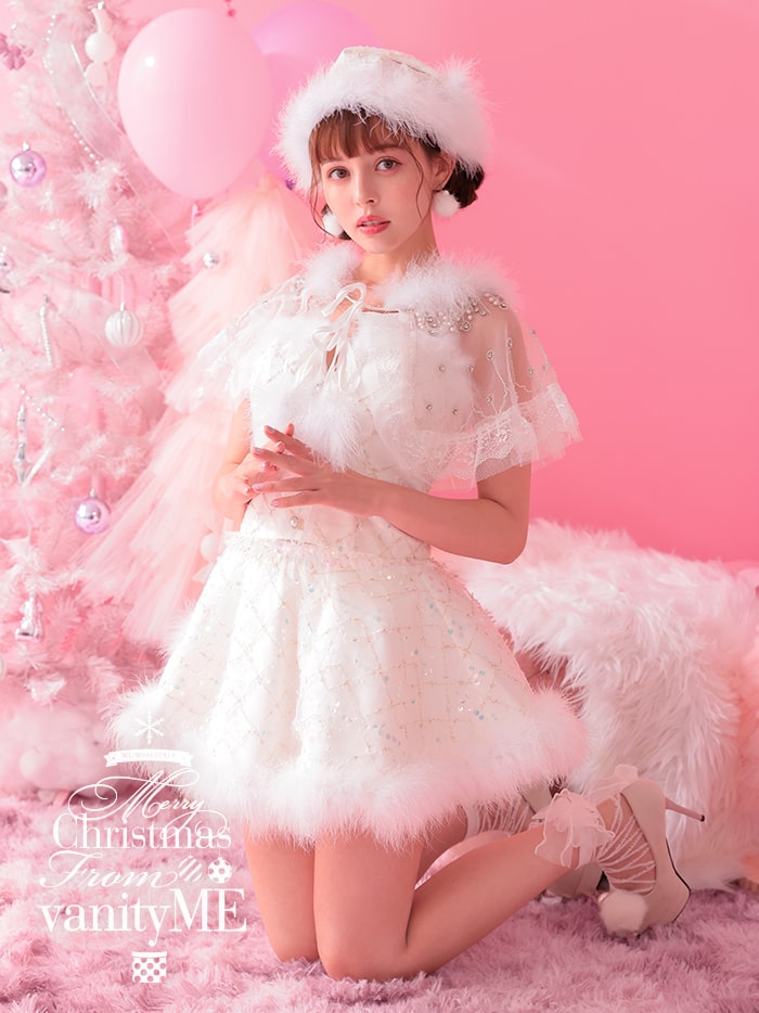 サンタ 白サンタ コスプレ サンタコスプレ セットアップ サンタ衣装レディース セクシー 衣装 クリスマスコスプレ クリスマス クリスマスコスプレサンタ サンタコスプレレディース レディース サンタコス【4点セット】ケープ付き ホワイトサンタ ワンピ vcsst-230819-1のサムネイル