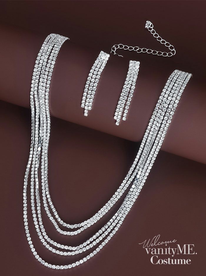 樂天商城 - コスプレアイテム 小物【2点セット】ネックレス＆ピアス シルバージェエリー コスプレ 衣装 仮装 コスチューム おばけ vcsit-23326