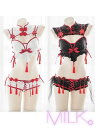 MILK コスプレ 衣装 仮装 コスチューム チャイナドレス セクシー チャイナ チャイナ服 セットアップ えちえち フェティッシュ イベント 【2点セット】 MILK. 悩殺チャイナレディー ホワイト ブラック (フリーサイズ) mkc-0007