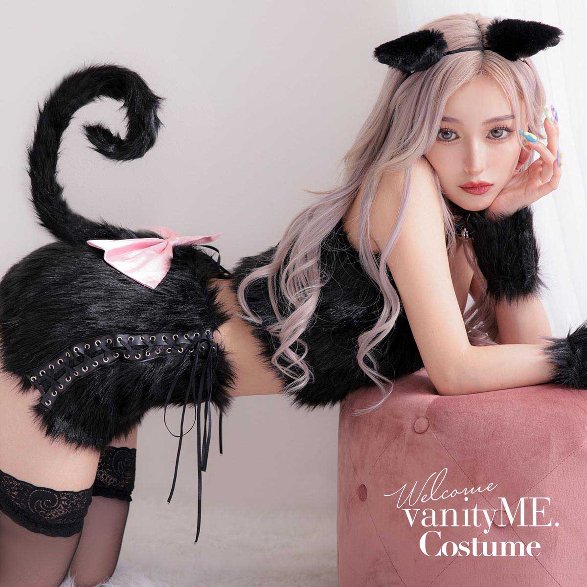 コスプレ猫 猫 猫コス コスプレ ネコ セクシー 尻尾 黒猫 ねこ 衣装セット 黒 猫耳 カチューシャ しっぽ セット コスプレ衣装 女性 ネココスプレ コスチューム 大人 キャバクラ キャバ 【4点セット】laVyrinth CAT.black ラビリンス キャット [ブラック] vcsot-180401-1-se