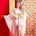 花魁コスプレ 花魁衣装 花魁 コスプレ ロング フェザー 白×ピンク 花魁コスプレロング 和柄 本格和装 着物ドレス 和装 和服 着物 高品質 ホワイト ピンク 桃 帯 和風 着物コスプレ衣装 コスプレ花魁 コスプレ着物 コスプレ衣装 ドレス 花魁コスチューム vcsot-190305-3-ma