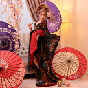 漆黒花魁 花魁 着物 コスプレ 衣装 ロング 花魁コスプレロング セクシー着物 花魁コスチューム モダン柄 おいらん 遊女 和柄 和装 和服 本格 花魁ドレス 着物ドレス 着物コス 和風コスプレ 黒 ブラック レディース 女性 大人 ロング丈 【2点セット】vcsot-241117-1