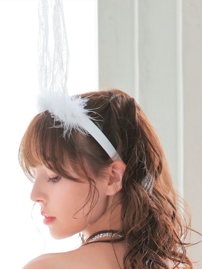 コスプレアイテム 小物vanityME. コスプレ小物 衣装 仮装 コスチューム ファー付き レース バニー カチューシャ バニーガール ファー ふわふわ 黒 ブラック vcsit-0052 ウサギ うさぎ うさ耳 3