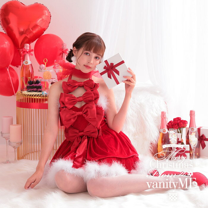 サンタクロースワンピース クリスマスコスプレレディース サンタ サンタコスプレ サンタの衣装 大人 コスプレ ワンピース サンタワンピ サンタのコスプレ サンタ衣装 サンタクロース 衣装セット レディース サンタコス【3点セット】 リボン サンタワンピ vcsst-230953-na