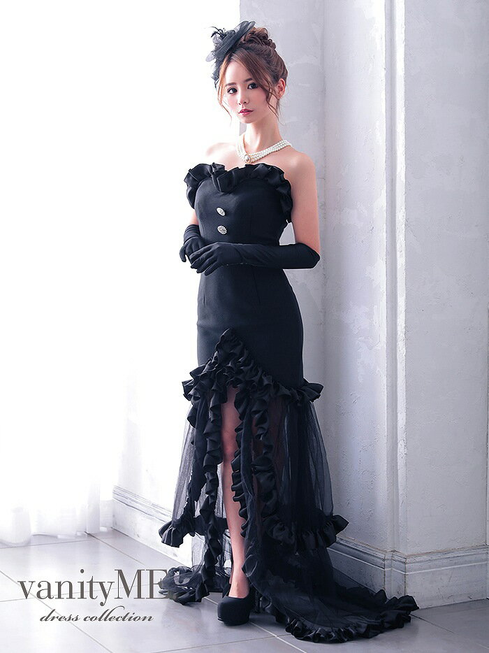 vanityME. [ブラック] ストレッチベアモーニングフレア ミニドレス ワンピース （S・Mサイズ）vim-c21065