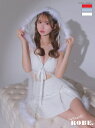 ROBE de FLEURS ローブドフルール ホワイト Sweet fairy baby doll Santa [胸元のファー取り外し可能］ fm-anier4034-2