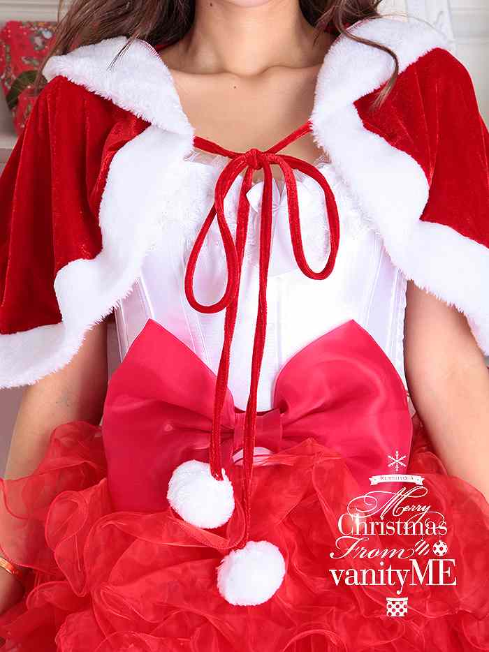 サンタコス コスプレ コスチューム セット クリスマス サンタ 衣装 セクシー レディース サンタクロース 可愛い コス 仮装 セクシー キャバ キャバ嬢 りおなちゃん着用 ヴァニティーミー サンタケープ vcsst-23370