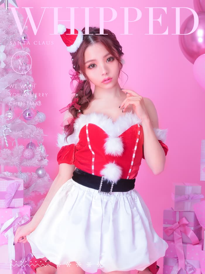 楽天コスチューム＆ドレス vanityME.【WEB SALE限定】【4点セット】Whipped santa ホイップサンタ ツーピース アップホワイト×レッド （S・M・Lサイズ） 【 クリスマス コスプレ 衣装 仮装 サンタコスチューム 】vcsst-23920