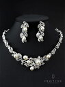 vanityME.couture. ネックレス&ピアス リーフモチーフパールビジュー シルバー ジェエリー vcsit-2454