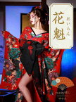 vanityME.高級着物ドレス浴衣　紅色花魁　赤　和柄　本格和装S・M・Lサイズ vyt-170331-1