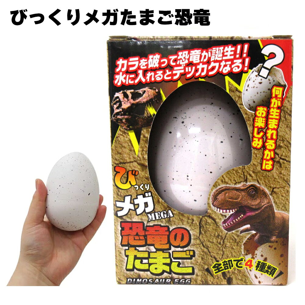 Rakuten - びっくりメガたまご恐竜 | 恐竜 ダイナソー メガ たまご 子供 こども キッズ 男の子 女の子 おもちゃ 玩具 水 サプライズトイ プレゼント ギフト 入園 入学 卒園 幼稚園 保育園 小学生 子供会 景品 誕生日 びっくり 恐竜のたまご 卵