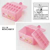 持ち手付きボックスキャラクター2000BO5アクセサリーボックスアクセサリーケースコスメケースおもちゃ箱救急箱トレー付きディズニープリンセスサンリオキティトイストーリーラプンツェルかわいいおしゃれDISNEYキッズ子供女の子男の子グッズ通販