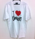 【メール便送料無料】Tシャツ I LOVE PUNK 音楽 ロゴ ホワイト 白 半袖 ユニセックス Lサイズ | アイラブ パンク トップス カットソー ルーム...