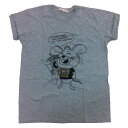 Tシャツ ねずみ イラスト グレー 灰色 半袖 レディース Mサイズ | トップス カットソー ルームウェア 部屋着 春 夏 秋 中学生 高校生 女子 女性 女性用 大人 おしゃれ かわいい 楽天マラソン 買い回り 送料無料 1000円ぽっきり 1000円ポッキリ M3