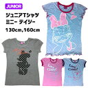 Tシャツ 130cm 160cm ディズニー デイジー ミニー ジュニア レディース トップス カットソー パジャマ ルームウェア 部屋着 春 夏 子供用 女の子 女子 ガールズ レディース 女性用 大人 小学生 中学生 かわいい おしゃれ キャラクター グッズ ミニーマウス 1000 M3