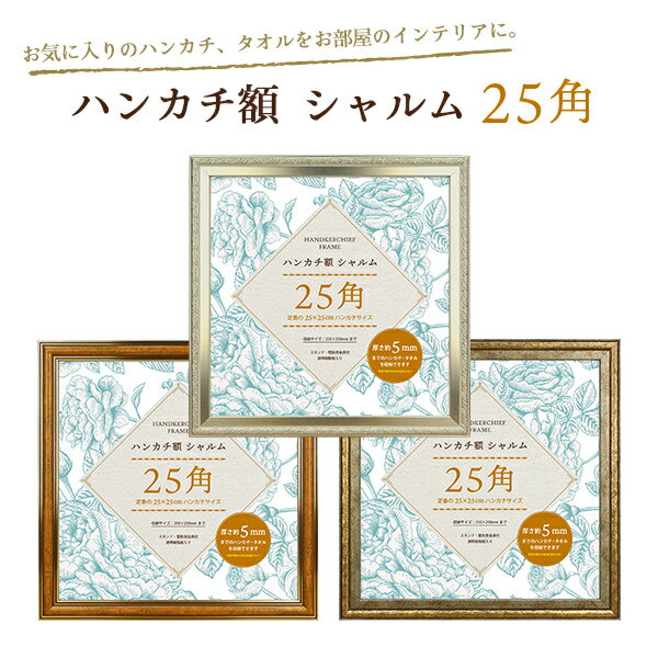 ハンカチ額 シャルム 25角 250x250mm メガジャケ HANSHF-25 万丈 ※ハンカチは付属しません フレーム 正方形 真四角 額縁 額装 ディスプ...