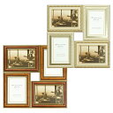 L判 4面 アンシャンフレーム 万丈 フォトフレーム おしゃれ アンティーク 送料無料 写真立て 額縁 4枚 ヴィンテージ 壁掛け 卓上 ギフト プレゼント 母の日 父の日 敬老の日 お祝い