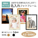 名入れ 額縁 A3/B4 Vベーシックフレーム 写真立て フォトフレーム オリジナル ギフト【送料無料】 結婚祝い 誕生祝い 還暦祝い 敬老の日 母の日 父の日 卒業記念 優勝記念 出場記念 米寿 古希 喜寿 ウェディング ベビー メモリアル プレゼント 木目調