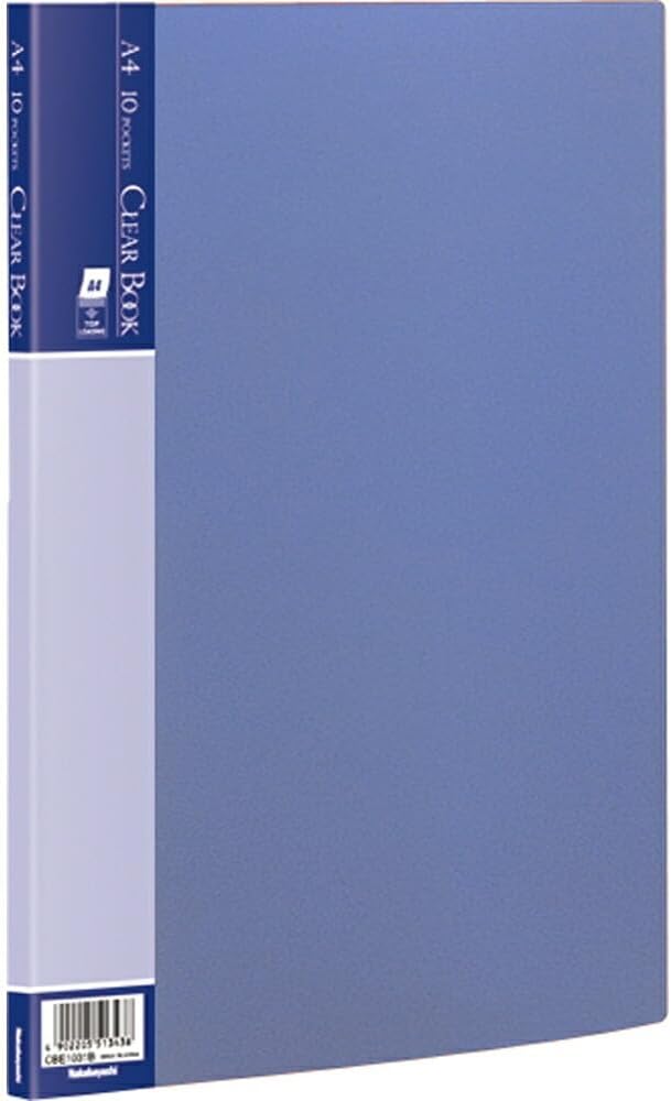 受発注商品 ナカバヤシ クリアブックE ベーシックカラー A4判 10P ブルー CBE-1031B/ブラック CBE-1031Dクリアファイル クリアホルダー 写真 収納 整理 シンプル