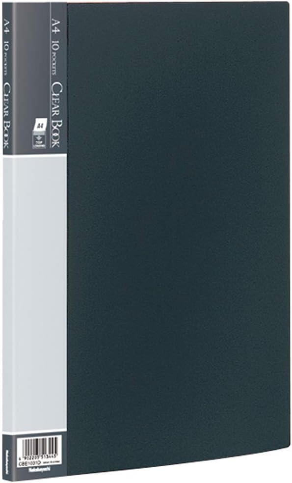受発注商品 ナカバヤシ クリアブックE ベーシックカラー A4判 10P ブルー CBE-1031B/ブラック CBE-1031Dクリアファイル クリアホルダー 写真 収納 整理 シンプル