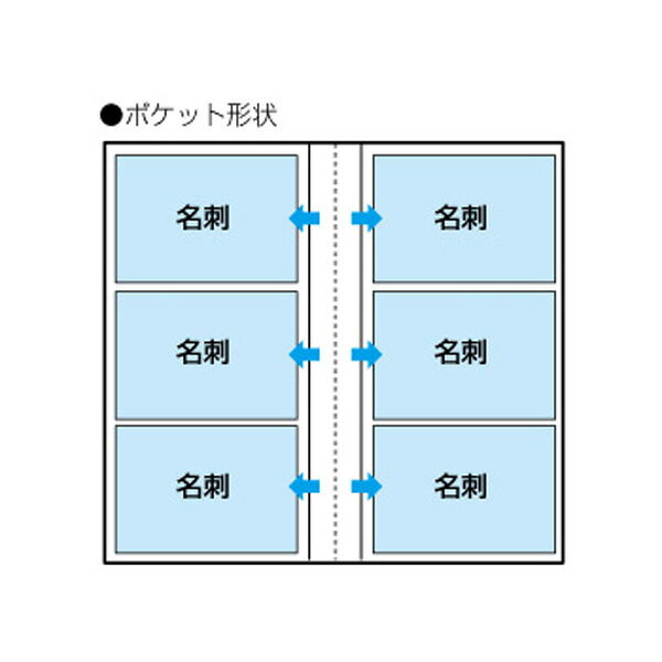 受発注商品 ナカバヤシ 名刺ホルダー ベーシック 240枚収納 CB5073B ブルー