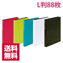 送料無料 受発注商品 超透明 ポケットアルバム L判 2段 88枚収納 CTPL-80 ピンク/ライトグリーン/ブルー/ホワイト/ブラック ナカバヤシ