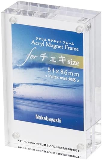 ナカバヤシ アクリルマグネットフレーム チェキ フ-ACM-CK 写真立て フォトフレーム instax mini