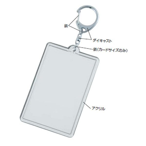 ハメパチ ナスカン キーホルダー 長方形 85.5mm×54mm チェキ・カードサイズ 1個入 CAK-K85A　ダイキ 2