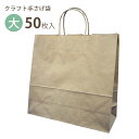 クラフト 手さげ 紙袋 茶 無地 大 ◆50枚セット(4)