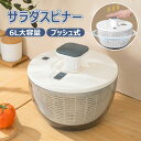 【05/31 23:59日までP10倍! 300 OFF】プッシュ式 水切り器 サラダスピナー サラダ水切り 野菜脱水機 野菜スピナー 1台3役 野菜 スピナー...