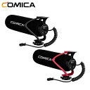 COMICA CVM-V30 LITE カメラ用外付けマイク ガンマイク 外部マイク 指向性マイク カメラ スマートフォン対応 国内正規品 ブラック レッド