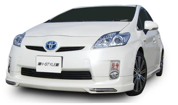 30系 プリウス 前期用フロントスポイラー【塗装込】 H-STYLE製メッキパーツ付 トヨタ フロントリップスポイラーPRIUS エアロパーツ ZVW30系