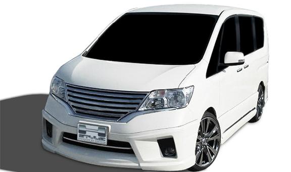 （送料無料）日産セレナ C26 前期 ハイウェイスター フロントグリル H-STYLE製 SERENA Highwaystar