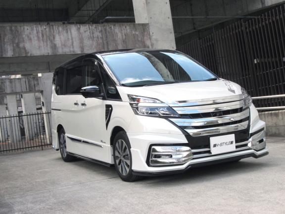 C27　日産セレナ　前期　ハイウェイスター用フロントスポイラー(素地・未塗装)H-STYLE製　SERANA　NISSAN リップスポイラー、フロントアンダースポイラー