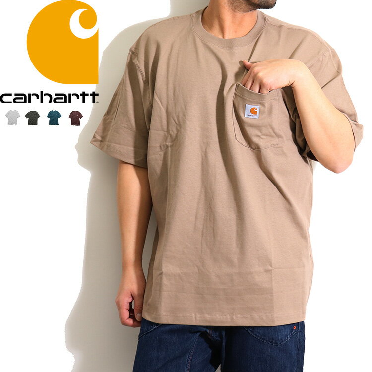 カーハート Tシャツ メンズ carhartt(カーハート) ビッグシルエット Tシャツ メンズ ポケット 半袖 ロゴ Tシャツ オーバーサイズ ビッグt