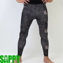 送料無料 SAPPY(サピー)メンズタイツ(メンズストレッチインナー)オールシーズン用(D-623 sappy前とじレギンス)