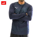 送料無料 PUMA（プーマ）スポーツ長袖 グラフィックシャツ 656071 吸水速乾 DAY CELL