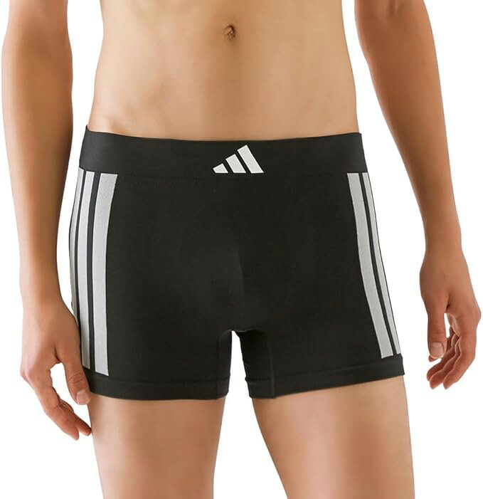 Rakuten - adidas アディダス ボクサーブリーフ メンズ 吸汗速乾 成型 ボクサーパンツ 前閉じ スリーストライプス APS080 男性 下着 インナー ストレッチ