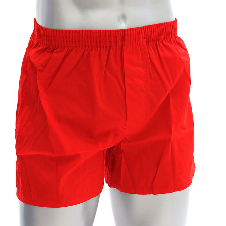 男性用の赤肌着（トランクス）前あき 健康 幸運 赤色 レッド メンズ 敬老の日 ギフト 赤の下着 肌着 赤 赤パンツ