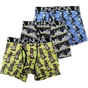 【3枚セット】ネコ柄 アニマル ボクサーパンツ 前あき KING NOVA メンズ 下着 ネコ 猫 父の日 ギフト プレゼント 男性用 キングノバ パンツ