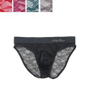 KINGNOVA レースブリーフ レースビキニ メンズ レース パンツ ブリーフ ビキニ パンツ 前とじ 下着 レース 通気性