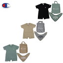 3点セット チャンピオン(Champion)春夏 チャンピオン ロンパース スタイ リュック 3点セット ベビー