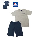 春 夏 チャンピオン 【OM3093W】メンズ パジャマ Tシャツ パジャマ 半袖 ハーフパンツ セットアップ Champion