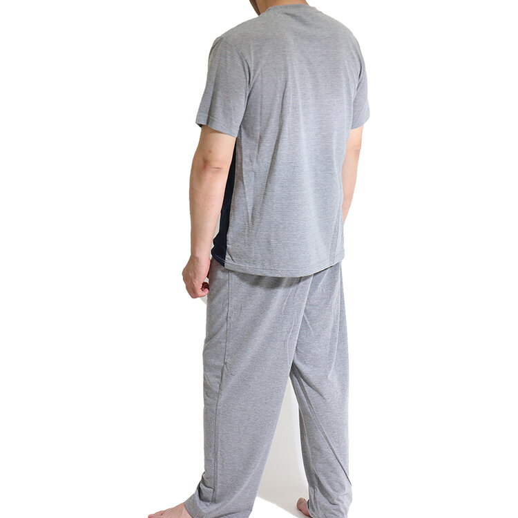 EDWIN 夏 半袖パジャマ メンズ メンズ 半袖 tシャツ ロングパンツ 上下セット 上下組 パジャマ