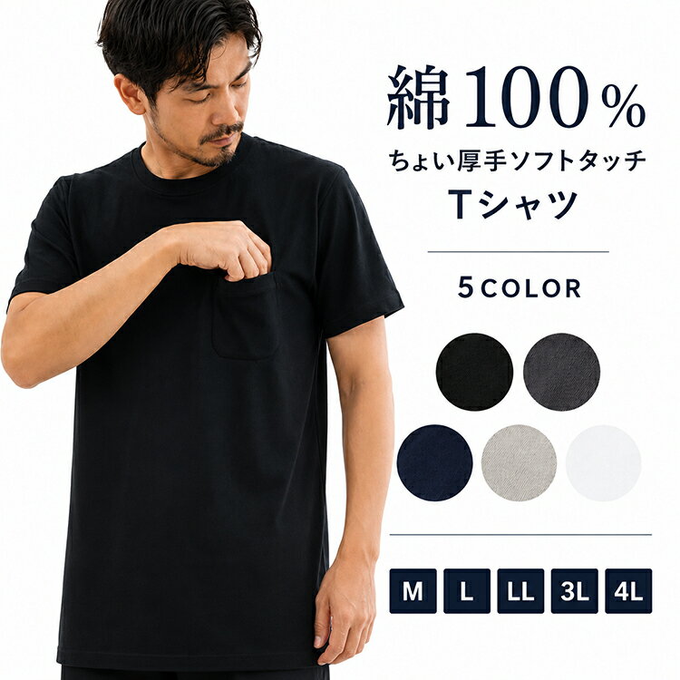 楽天市場】ポケット付き Tシャツ（カラーネイビー）（トップス｜メンズ