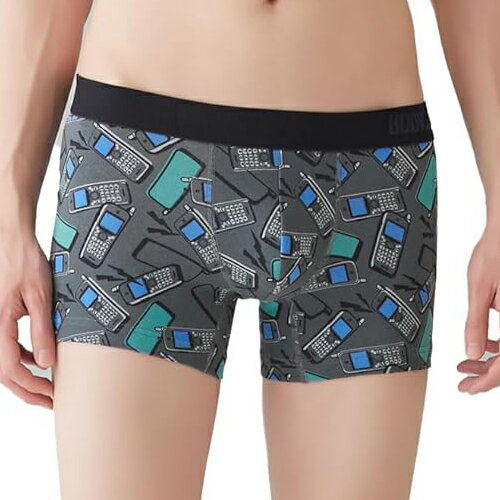 グンゼ [ボディワイルド] ボクサーパンツ DESIGN 綿 ベア天 前とじ モバイルフォン柄 メンズ BWG175A ..